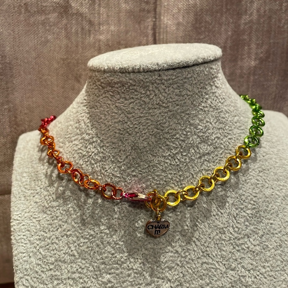 CHARM IT Rainbow Link Necklace 16”